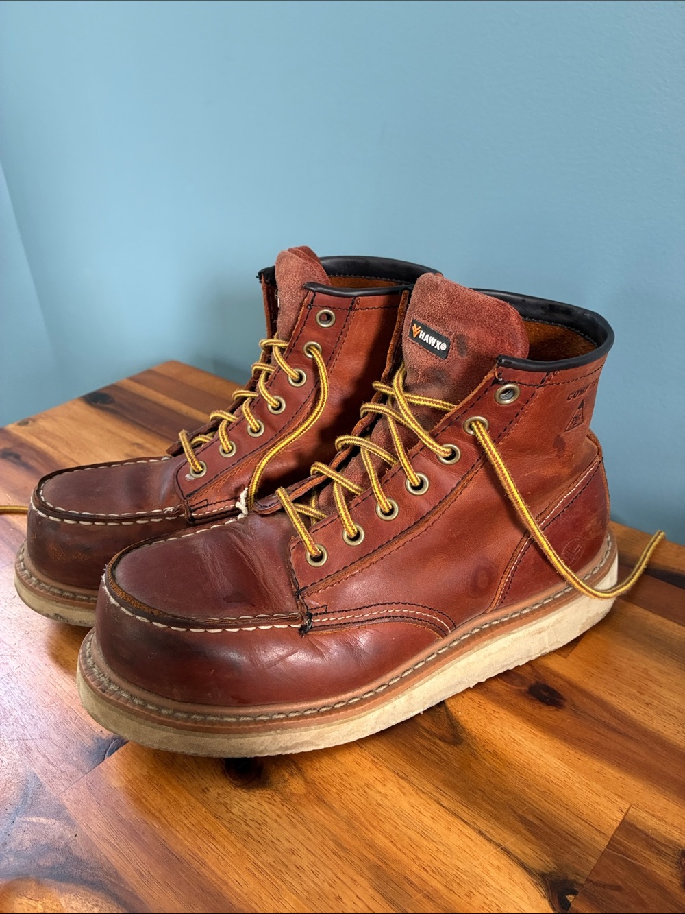 Hawx Women’s  Brown Leather Composite Toe Work Boots